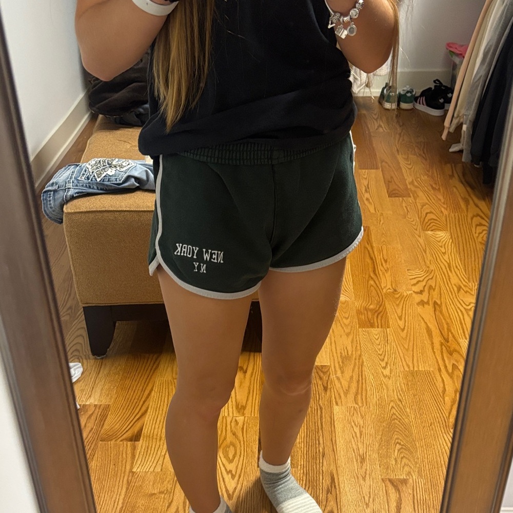 Brandy Melville Dark Green Athletic Shorts